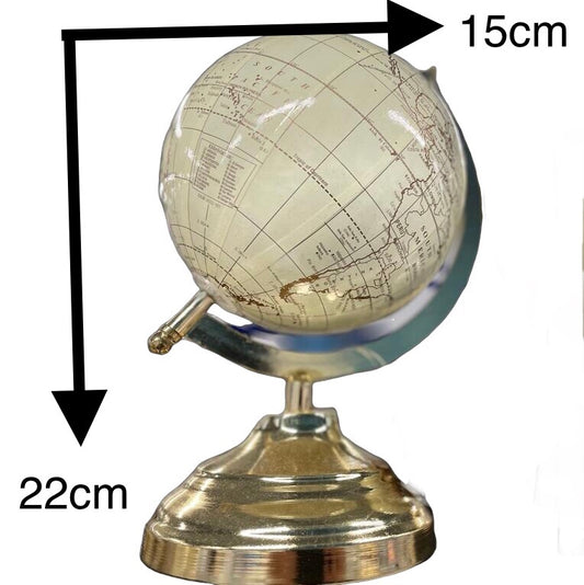 Wereldbol goud/wit
