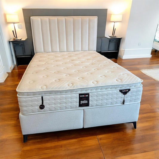 Bed of boxspring 140x200cm wit