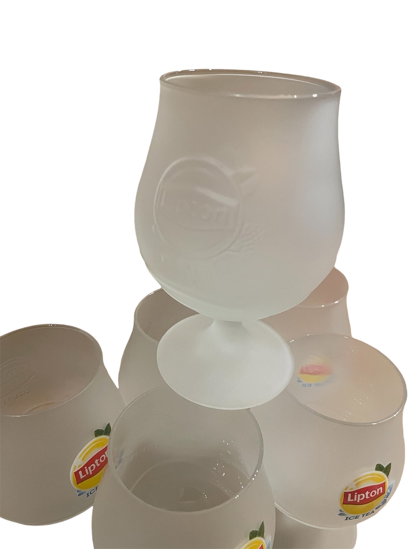Set van 6 Lipton ICA TEA glazen bij Huis77 Tomasian