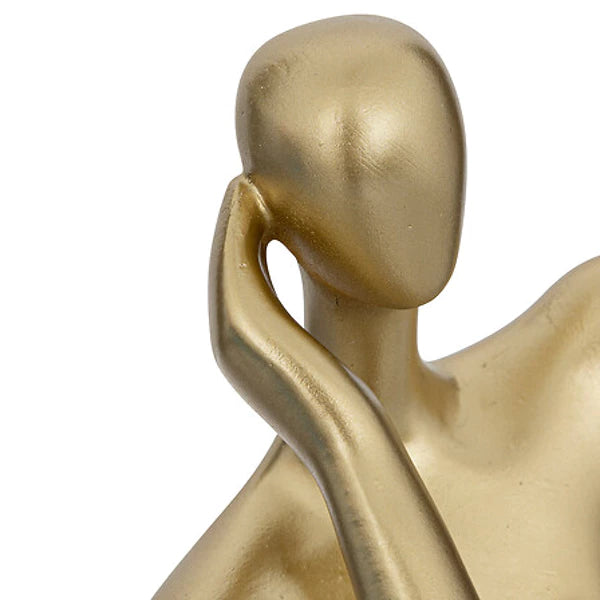 Gouden beeld halsband vrouwenbeeld h25, goud