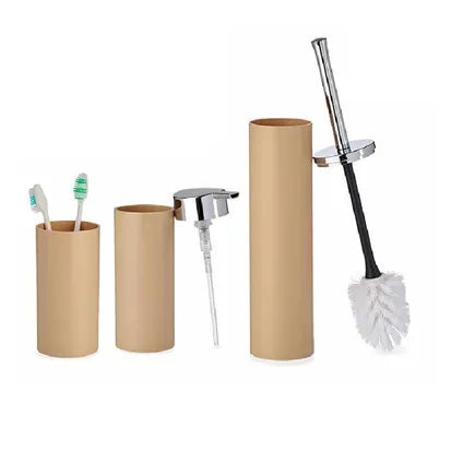 Berilo Badkameraccessoires - Toiletborstel - Zeeppompje - Beige
