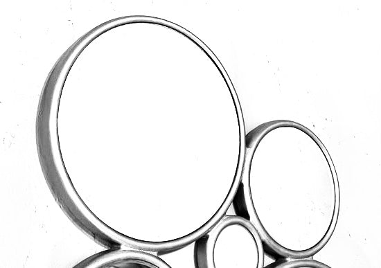 Design spiegel zilverkleurige