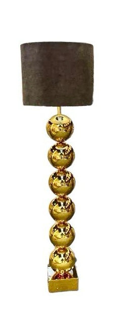 Vloerlamp 6 ballen goud/glimmend