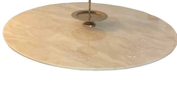 Eetkamertafel marmer/goud/crème