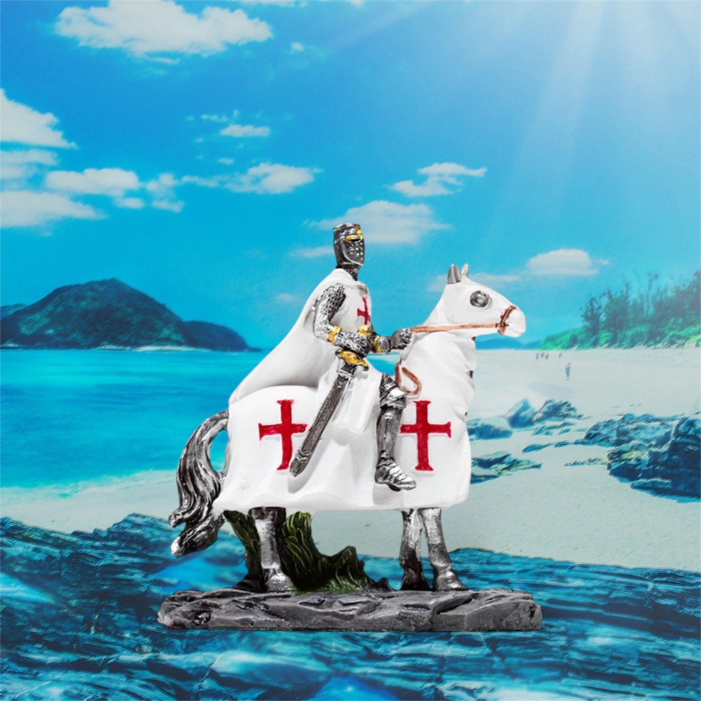 Figuur Ridder van de Kruistochten Paardenbescher N1