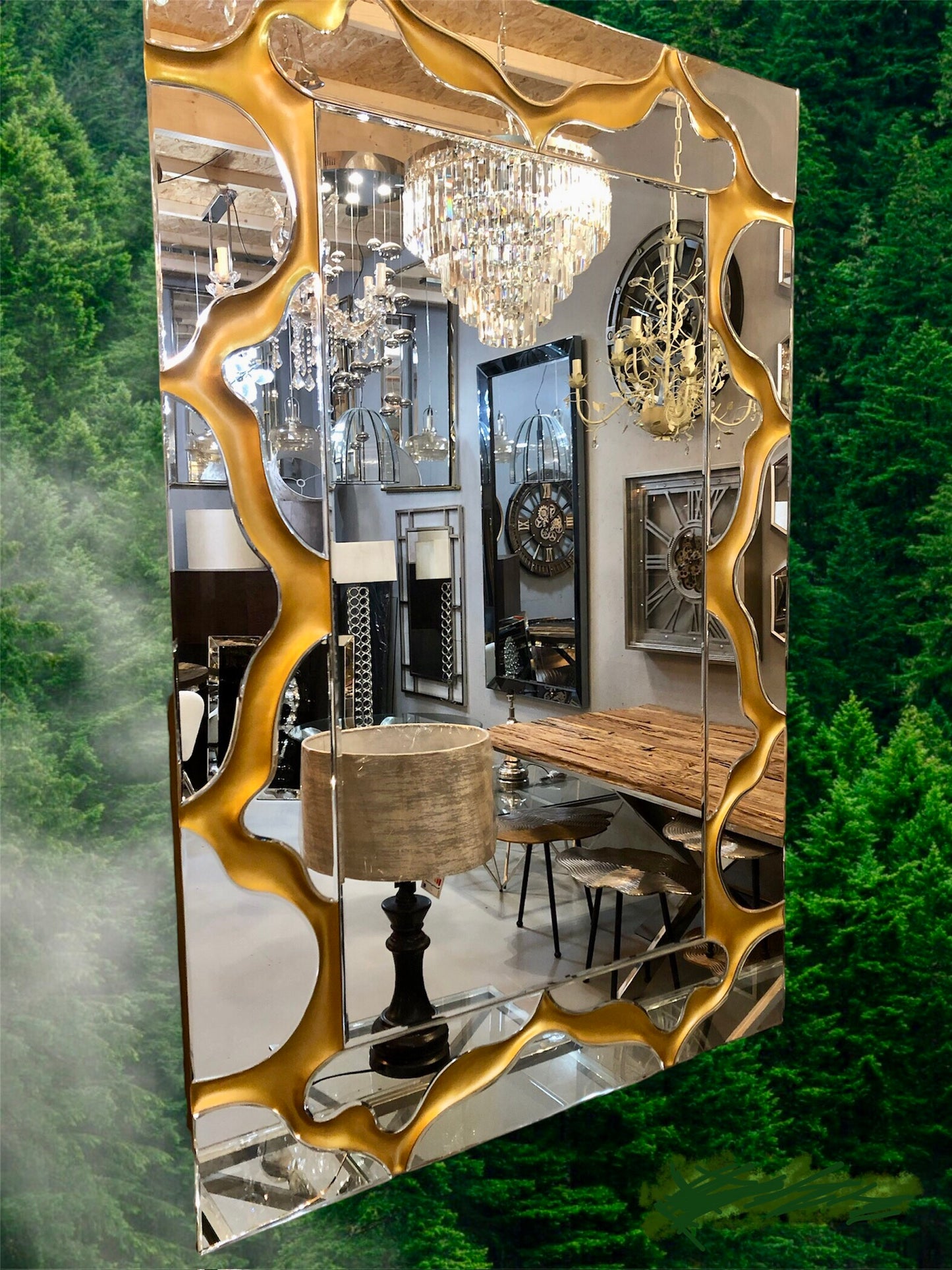 Design spiegel goud 80x120cm