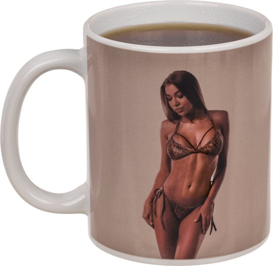 Stripper Girl Thermo Magic Mug – Warmtegevoelige Kleurveranderende Mok met Sexy Illustratie – Funny Naughty Cadeau Beker voor Mannen, Humor Koffiemok, Magic Heat Cup