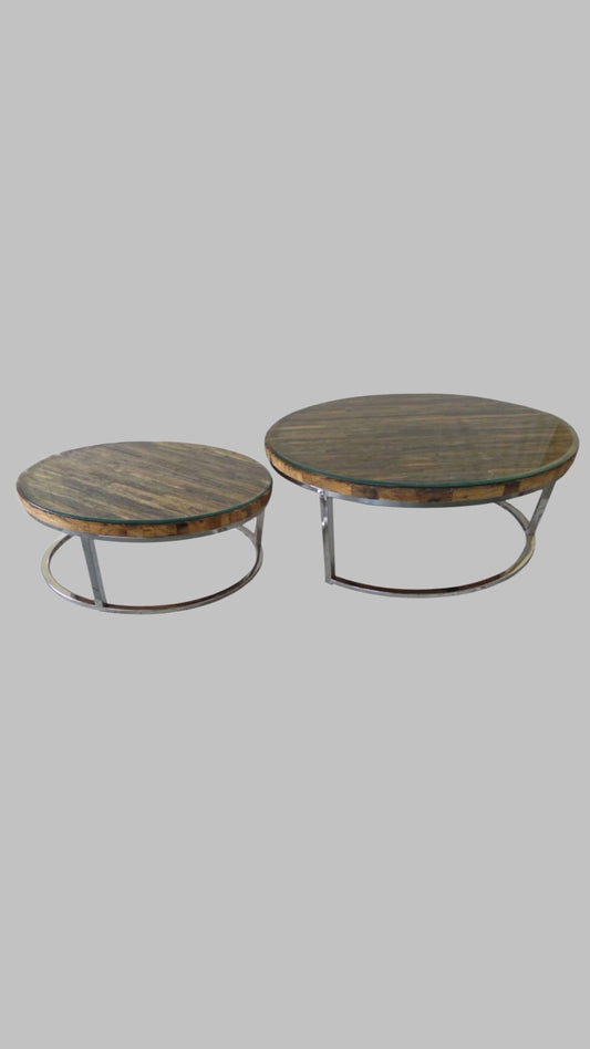Tweedelige salontafel Speeperwood Doblo 80/70cm