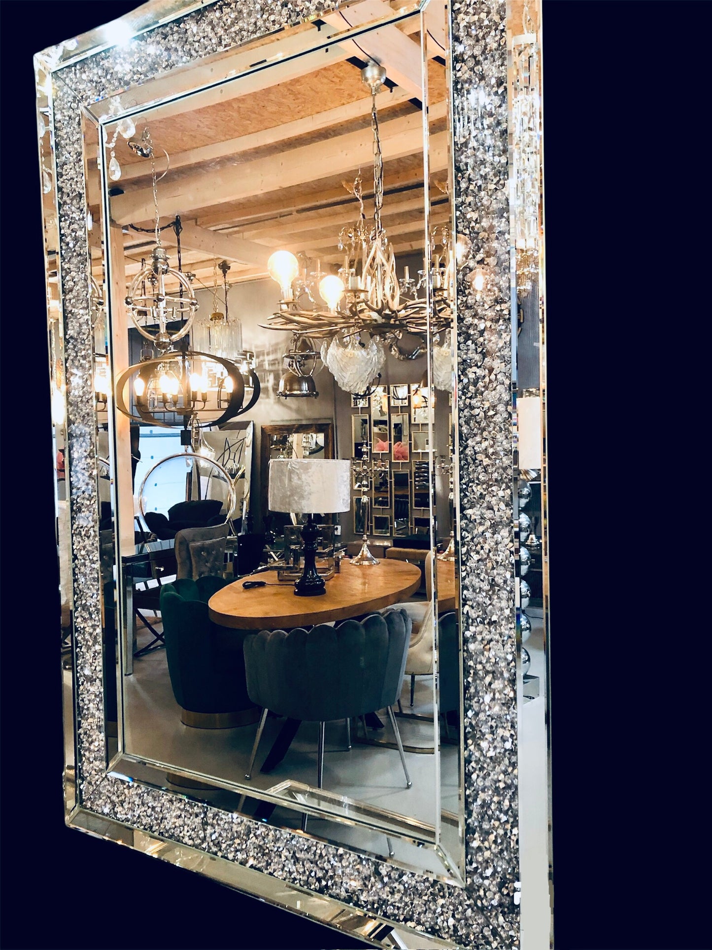 Design spiegel kristallen 80x120cm