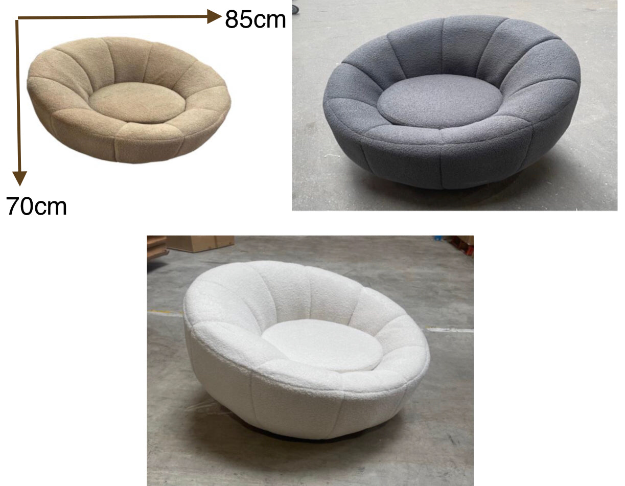 Fauteuil teddy grijs