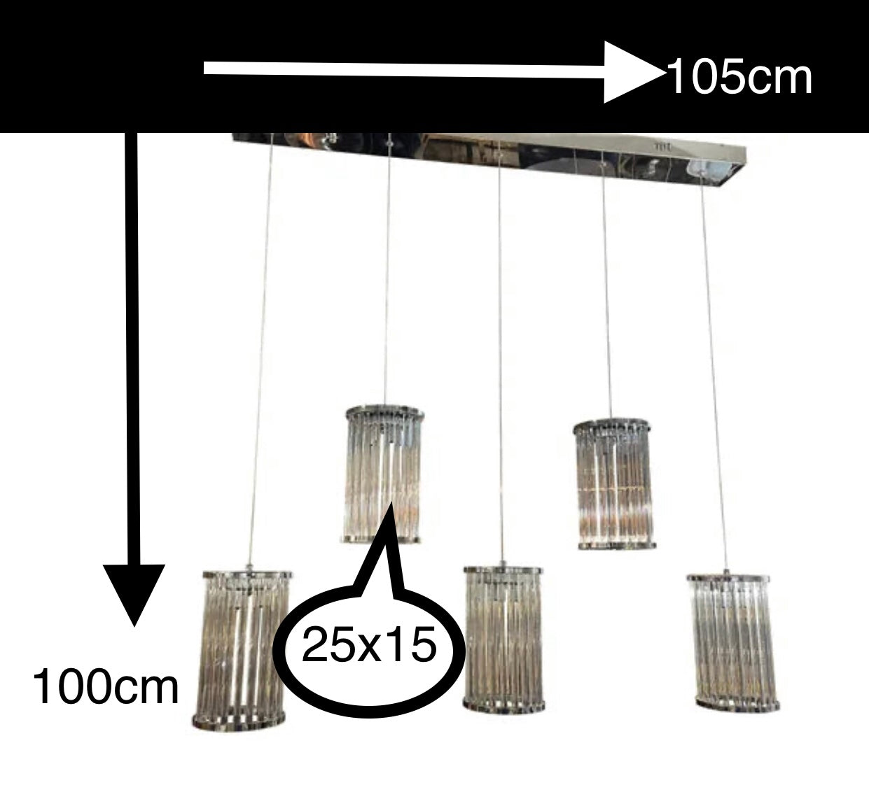 Hanglamp glazen spiraal
