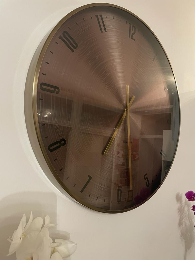 Ø74cm wandklok brons