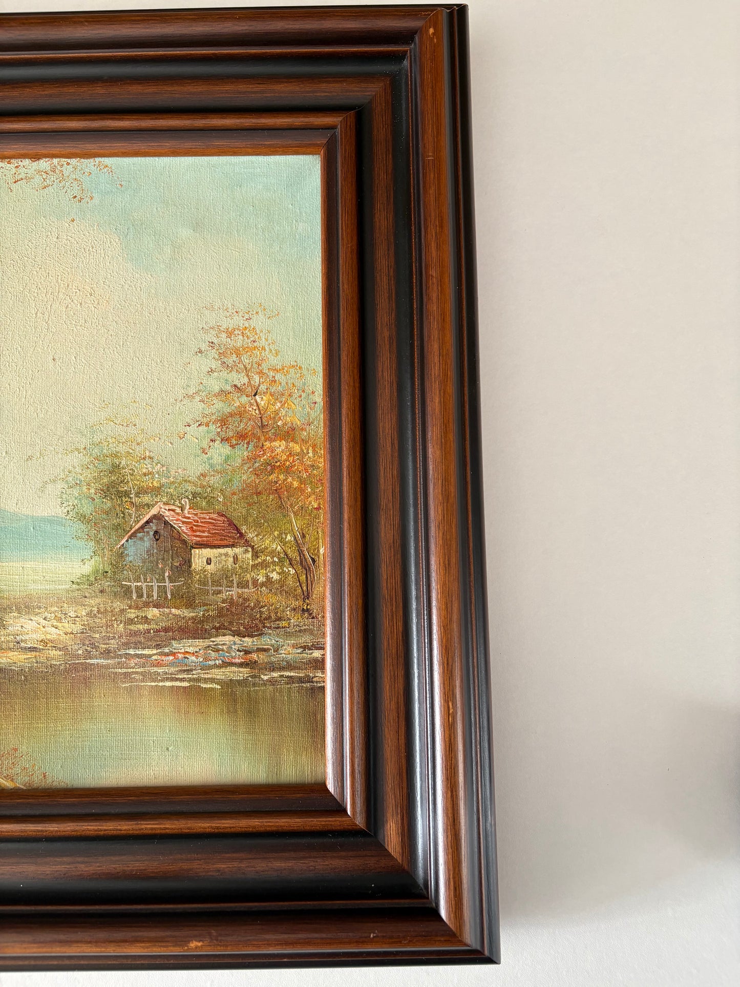 Olieverf Schilderij van Carter - Landschap met huis 40x30cm
