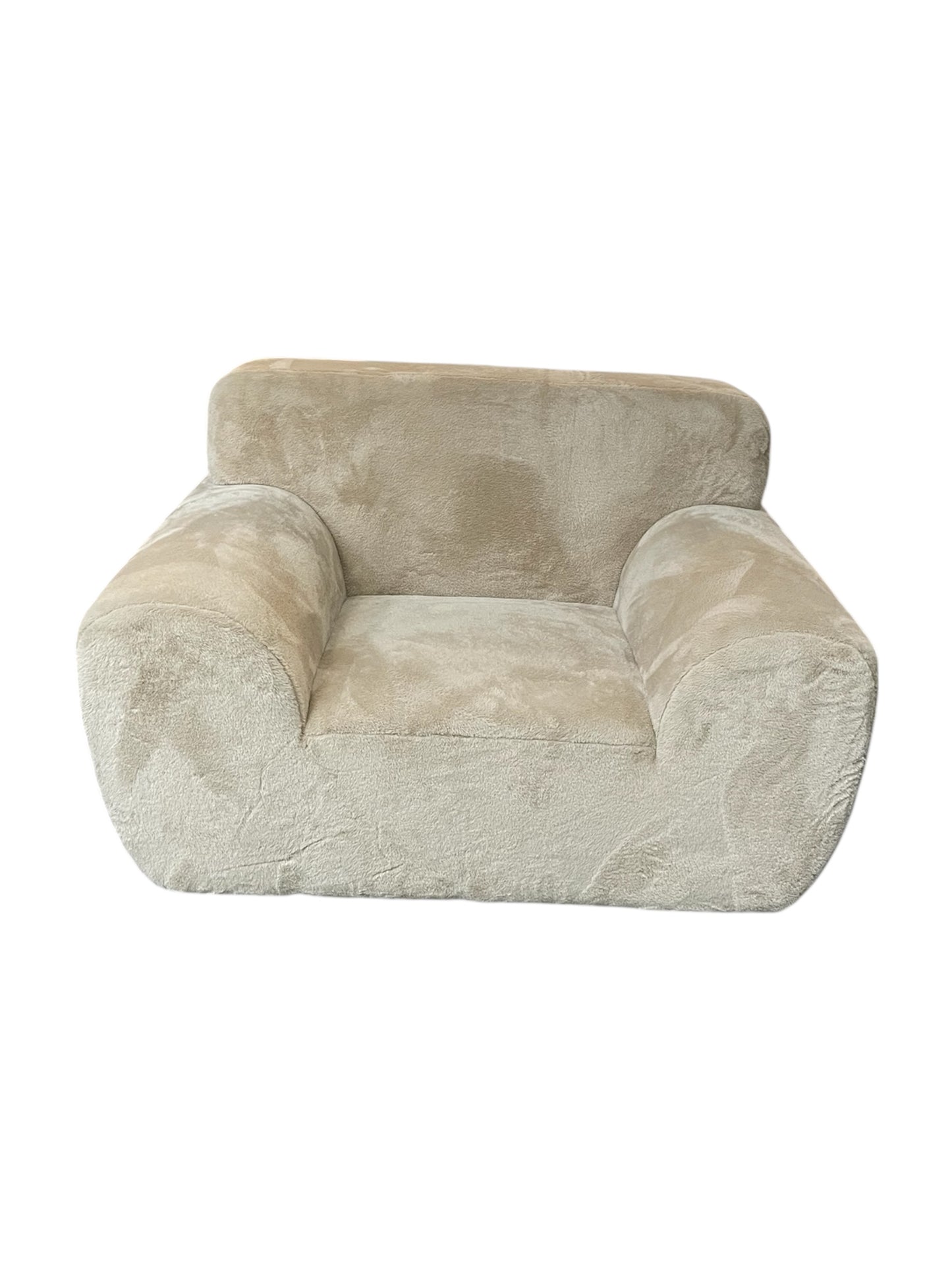 XXL LAIZY CHAIR FLUFFY STOF TAUPE L126CM X B102CM X H79CM bij Huis77 Tomasian