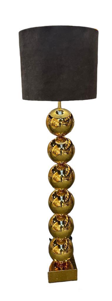 Vloerlamp 6 ballen goud/glimmend