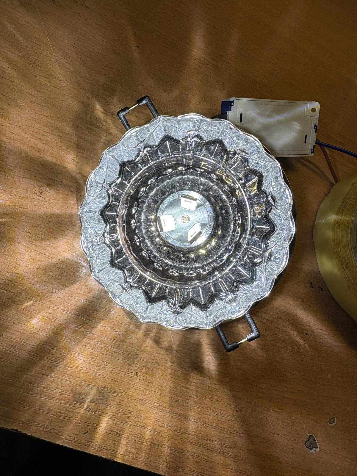 Inbouw spots LED plafond lamp kristal glas lamp verlichting wandlamp plafondlamp (wit)