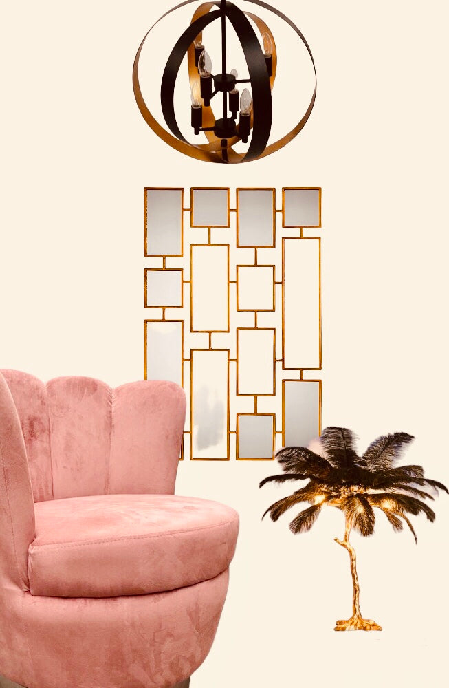 Design spiegel zilver