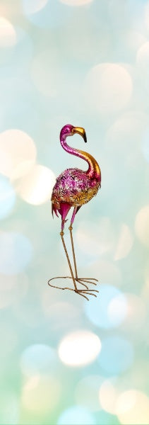 Metalen flamingo staand h=60cm b=23cm