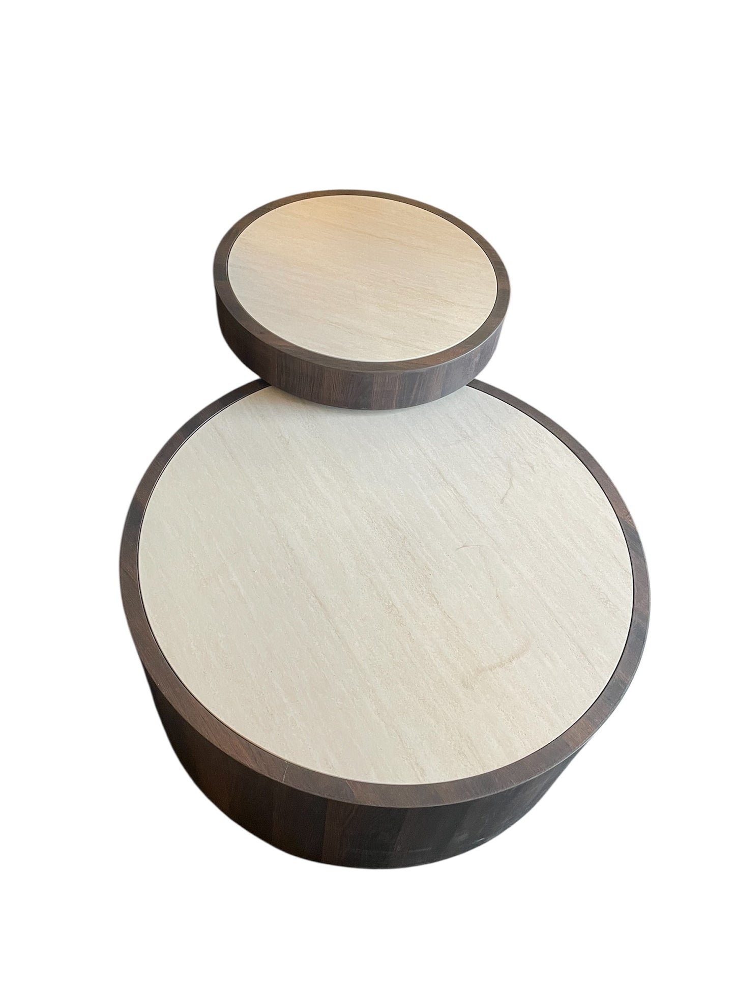 Salontafel rond 2 delig 80cm 55cm