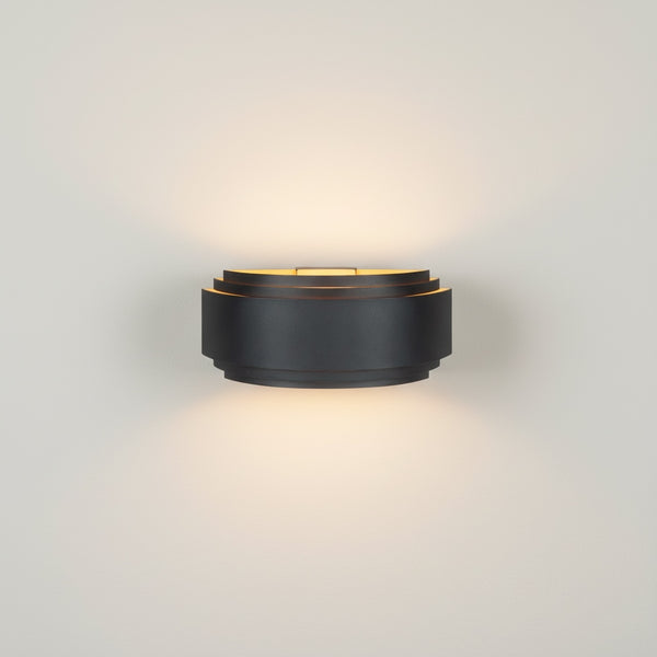 Luxe Design Wandlamp - Zwart en Goud - 30cm