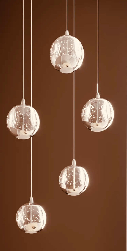 Glazen ballen hanglamp