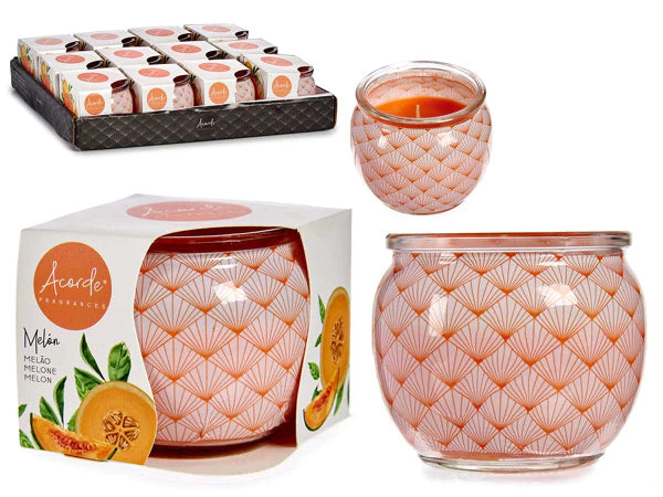 geurkaars meloen glazen pot