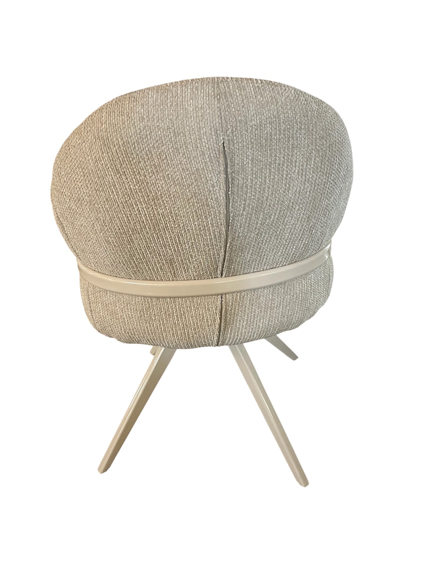 DRAAIBAAR STOEL BOUCLE STOF BEIGE ONDERSTEL