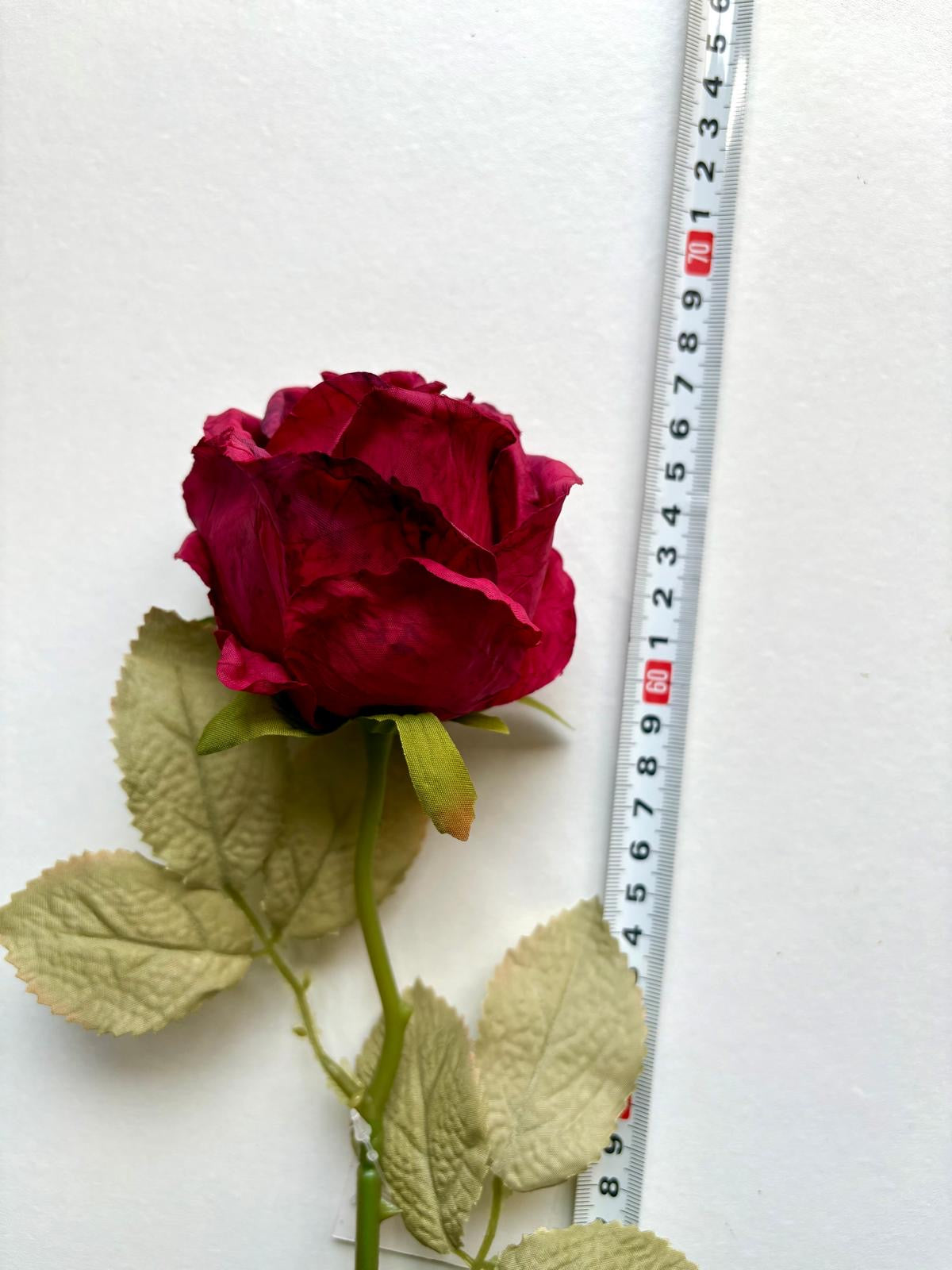 Luxe Roos halfopen XL 66x8cm rood (nummer 4)