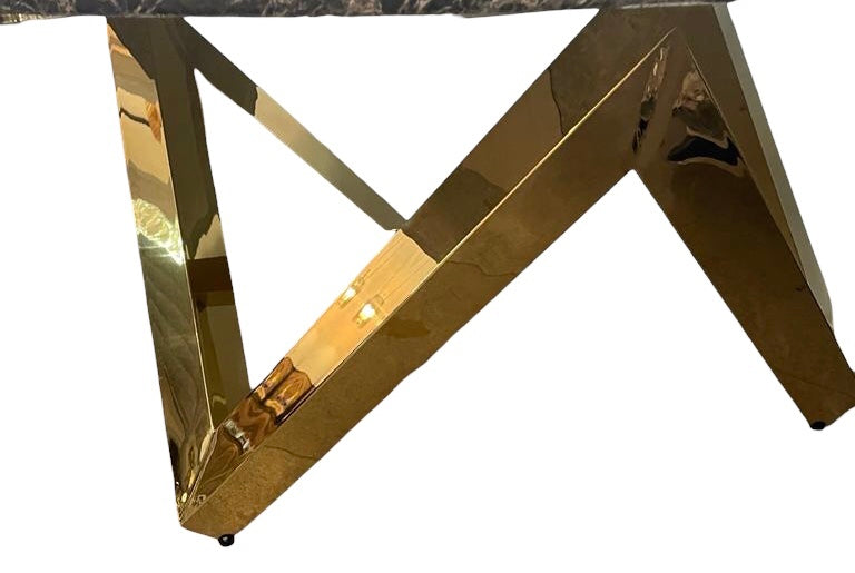 Salontafel goud/glas