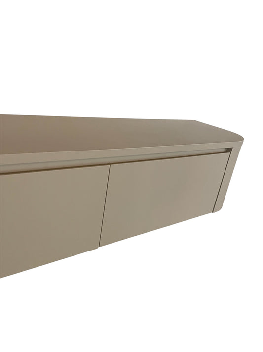 JAPANDI ZWEVENDE TV MEUBEL 240CM X 32 X 28CM MDF 3 DEUREN BEIGE MAT