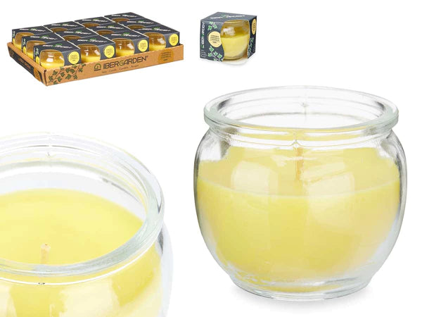 Citronella citronella geurkaarsen glazen pot