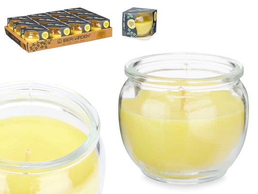 Citronella citronella geurkaarsen glazen pot