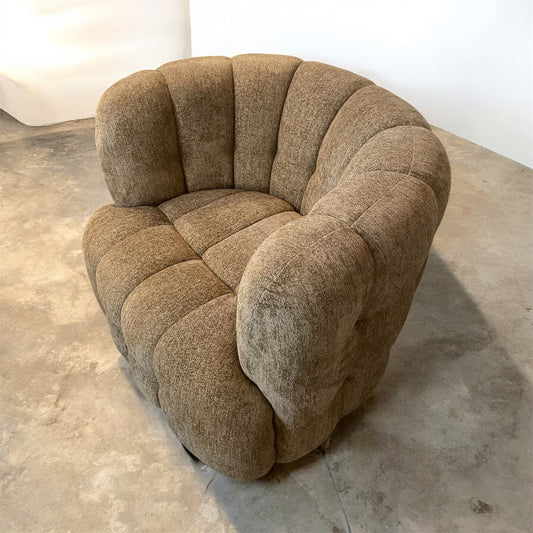 Arosa draaibaar fauteuil bruin met grijs