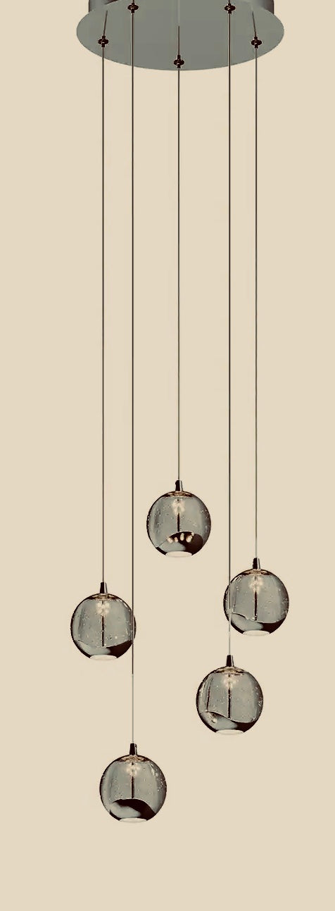 Glazen ballen hanglamp