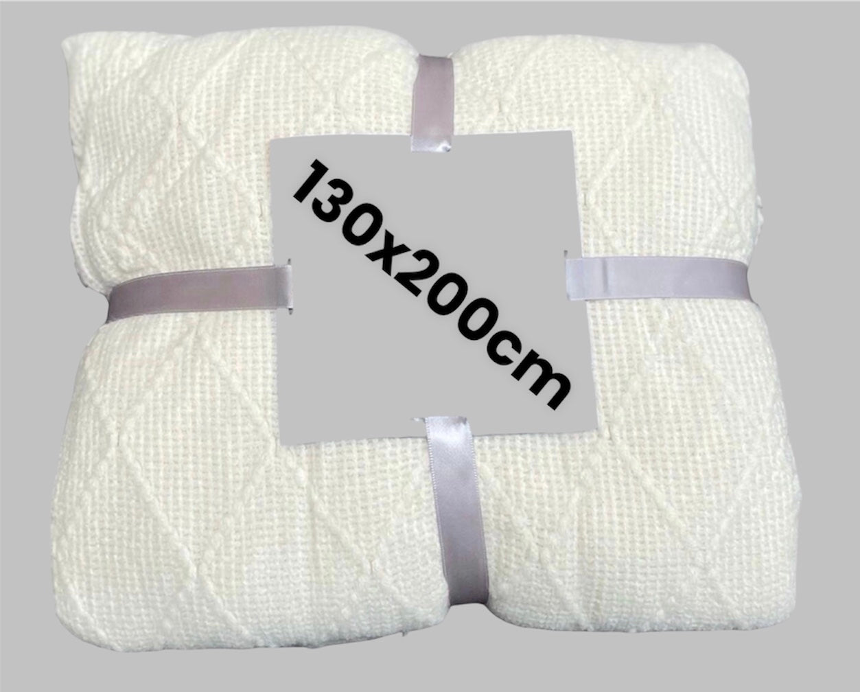 Plaid crème katoen
