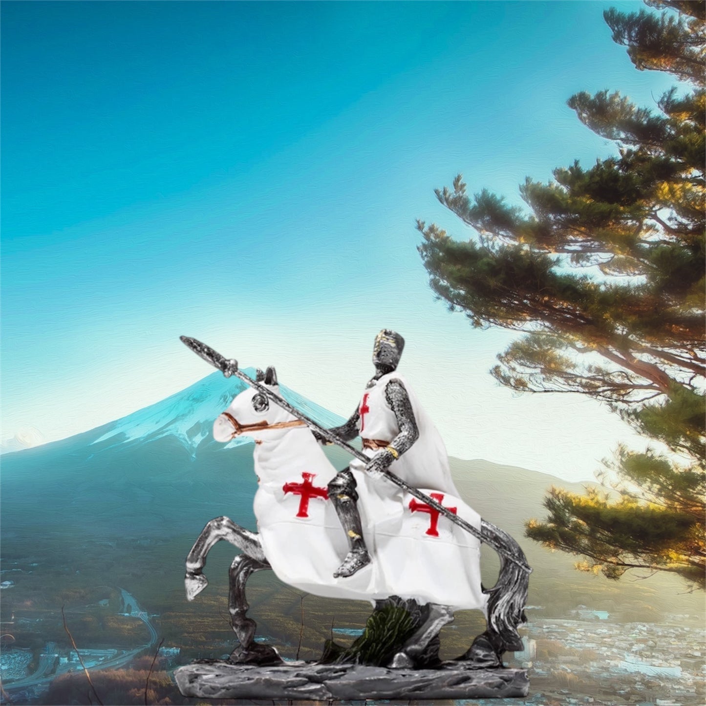 Figuur Ridder van de Kruistochten Paardenbeschermer N2