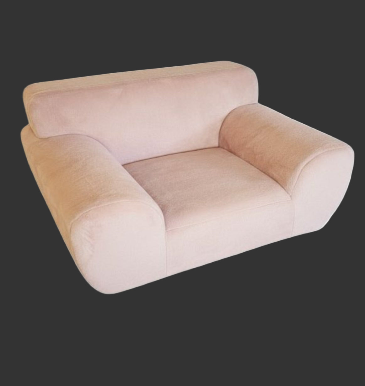 XXL LAIZY CHAIR FLUFFY STOF PINK L126CM X B102CM X H79CM