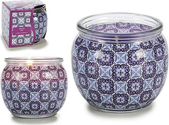Geurkaars Magic Spa - 20 branduren - Paars - 7,6 x 6,5 x 7,6