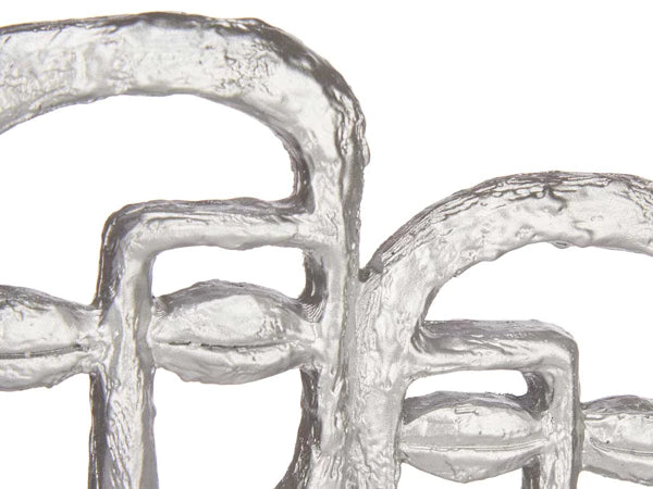 Ornament dubbelzijdig gezicht zilver/zwart