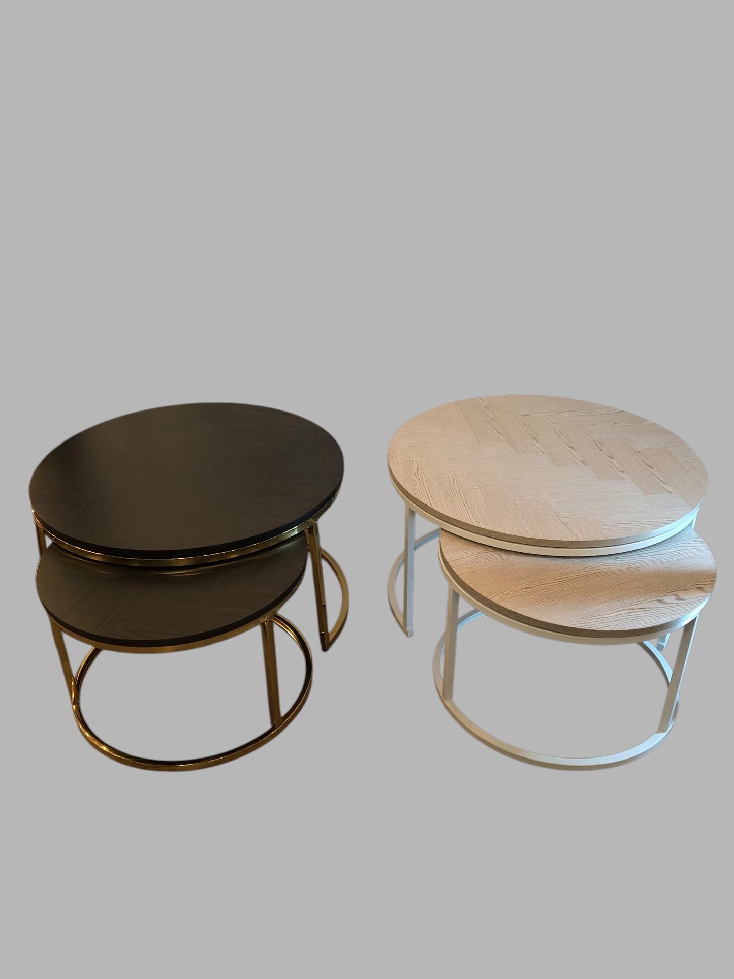 Salontafel Dublo visgraat zwart met zwart (set)