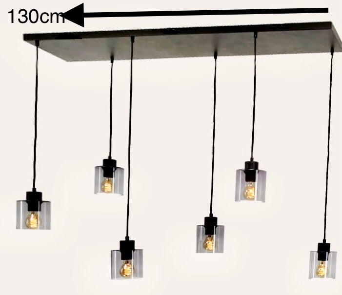 Hanglamp smokey glas
