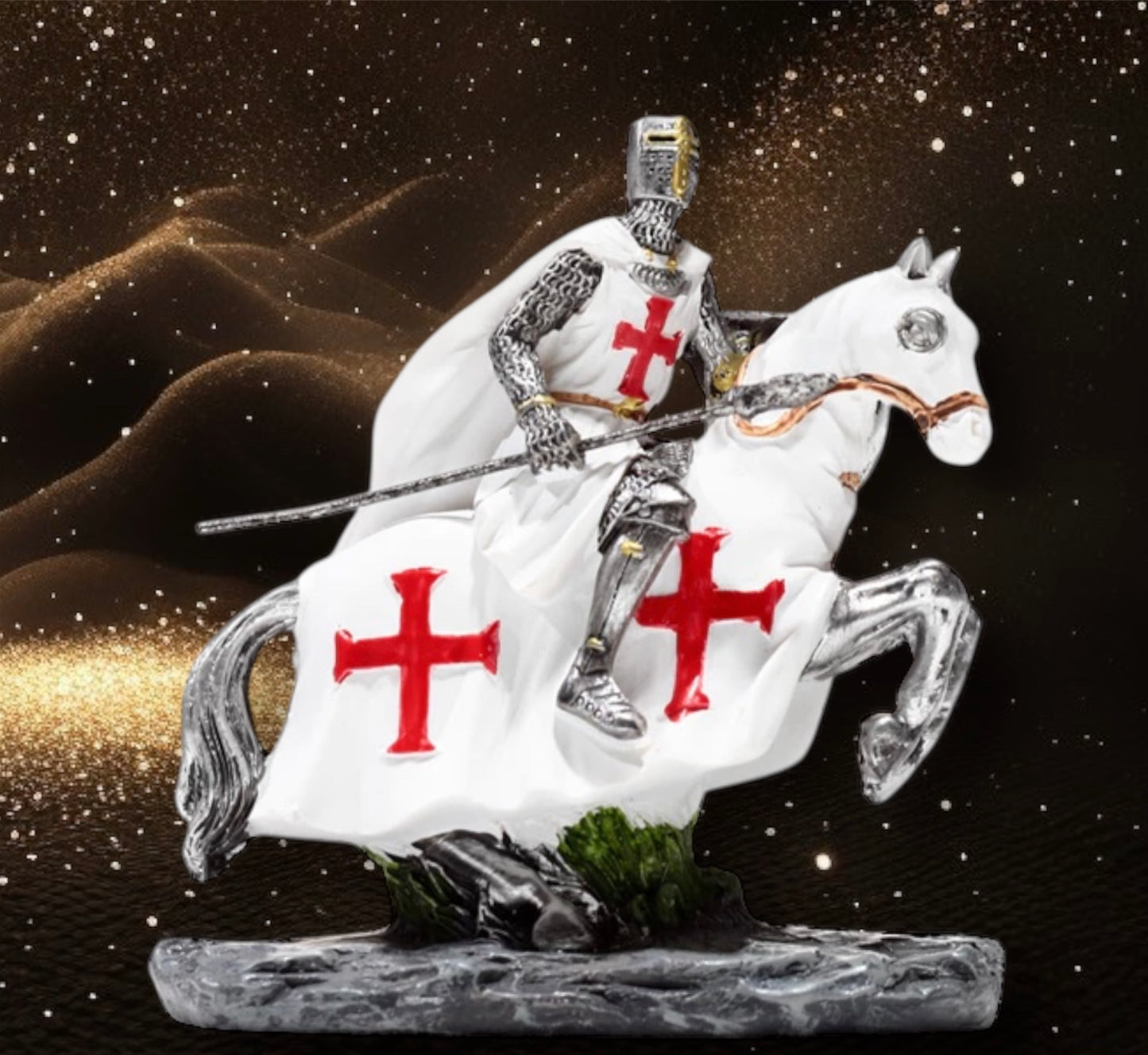 Figuur Ridder van de Kruistochten Paardenbescher N3
