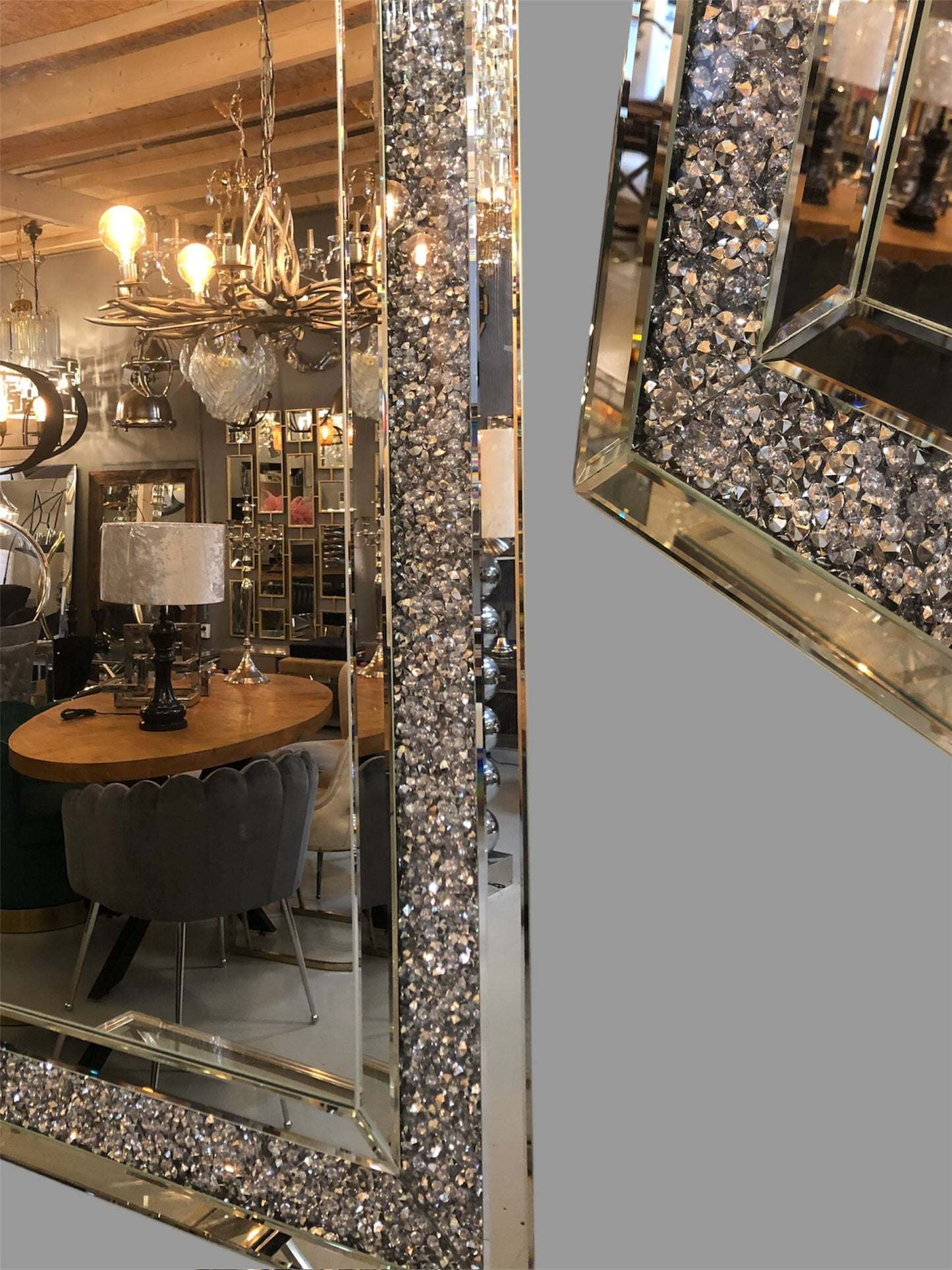 Design spiegel kristallen 80x120cm