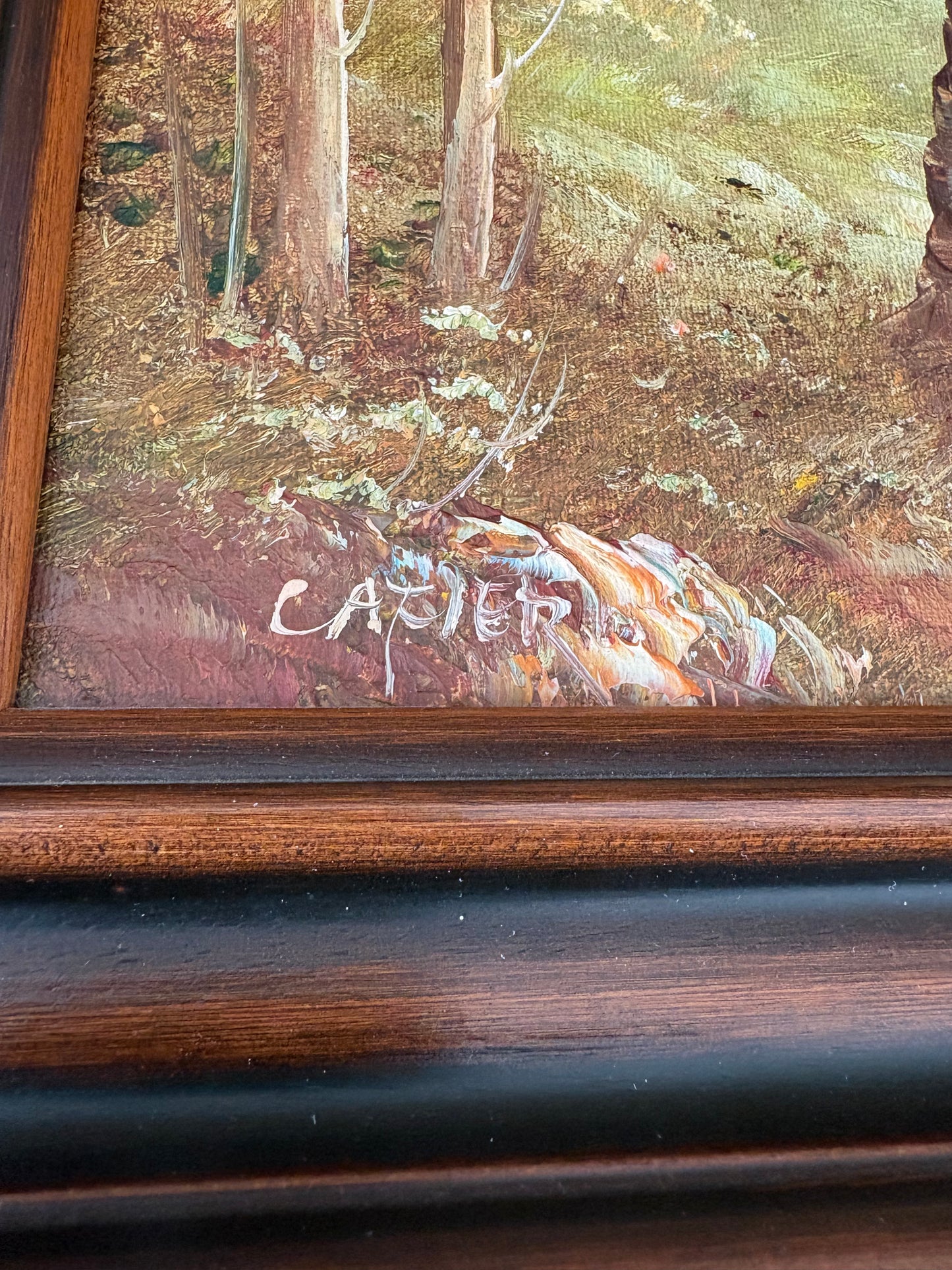 Olieverf Schilderij van Carter - Landschap met huis 40x30cm