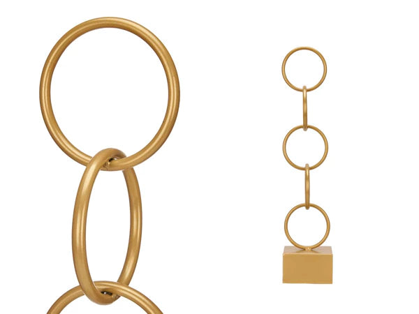 Grote gouden ornament hoepel figuur