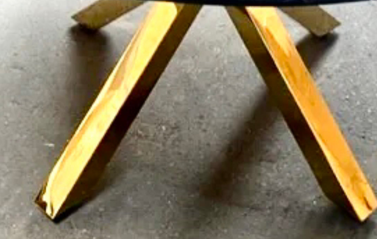 Goud/zwart marmeren tafel 130cm