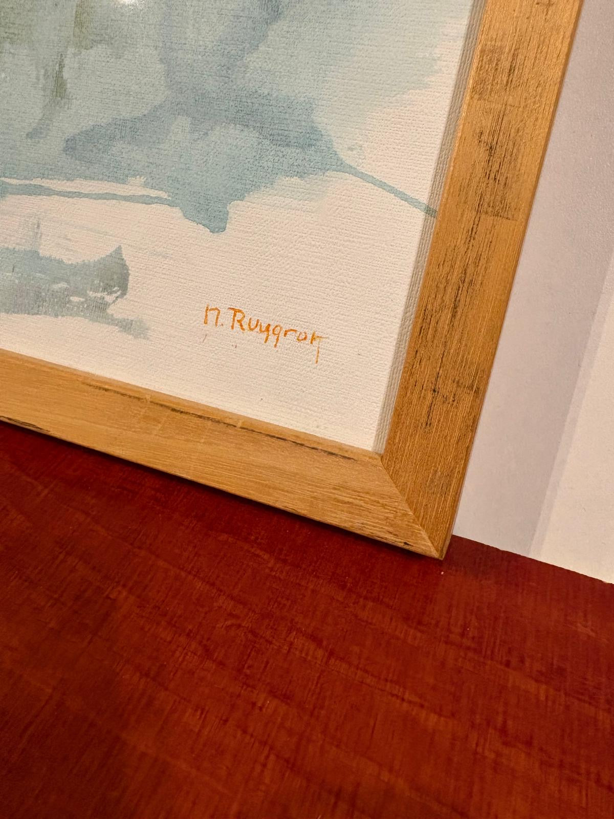 Tulpen Aquarel Schilderij geschilderd N. Ruijgrok