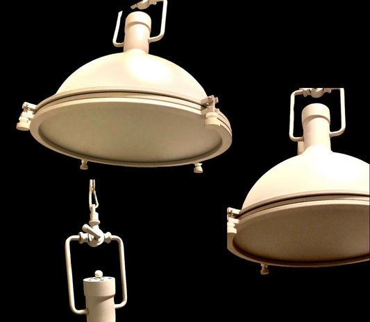 Industriële hanglamp crème