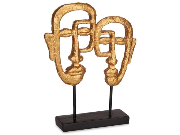 Ornament dubbelzijdig gezicht goud/zwart