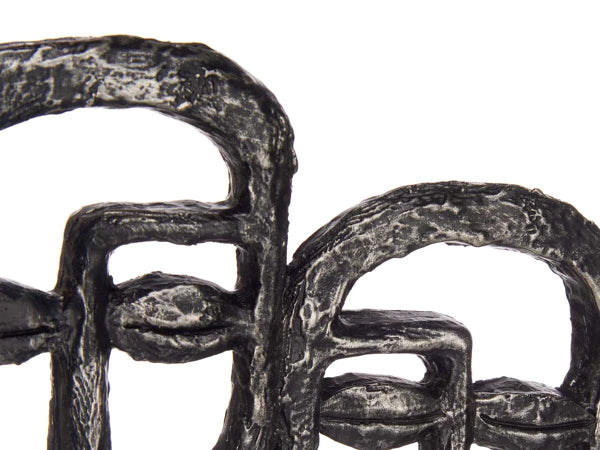 Ornament dubbelzijdig gezicht zwart/zwart